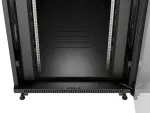 SZAFA INSTALACYJNA RACK STOJĄCA 19" 27U 800X1200 CZARNA DRZWI PRZESZKLONE LCD LANBERG (FLAT PACK) V2