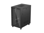 SZAFA INSTALACYJNA RACK STOJĄCA 19" 27U 800X1200 CZARNA DRZWI PRZESZKLONE LCD LANBERG (FLAT PACK) V2