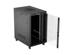 SZAFA INSTALACYJNA RACK STOJĄCA 19" 27U 800X1200 CZARNA DRZWI PRZESZKLONE LCD LANBERG (FLAT PACK) V2