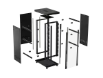 SZAFA INSTALACYJNA RACK STOJĄCA 19" 27U 800X1200 CZARNA DRZWI PRZESZKLONE LCD LANBERG (FLAT PACK) V2