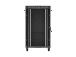 SZAFA INSTALACYJNA RACK STOJĄCA 19" 27U 800X1200 CZARNA DRZWI PRZESZKLONE LCD LANBERG (FLAT PACK) V2