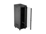SZAFA INSTALACYJNA RACK STOJĄCA 19" 37U 600X800 CZARNA DRZWI PRZESZKLONE LCD LANBERG (FLAT PACK) V2