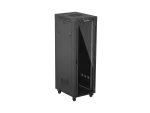 SZAFA INSTALACYJNA RACK STOJĄCA 19" 37U 600X800 CZARNA DRZWI PRZESZKLONE LCD LANBERG (FLAT PACK) V2