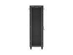 SZAFA INSTALACYJNA RACK STOJĄCA 19" 37U 600X800 CZARNA DRZWI PRZESZKLONE LCD LANBERG (FLAT PACK) V2