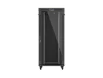 SZAFA INSTALACYJNA RACK STOJĄCA 19" 37U 800X1000 CZARNA DRZWI PRZESZKLONE LCD LANBERG (FLAT PACK) V2