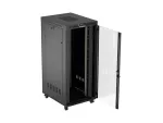 SZAFA INSTALACYJNA RACK STOJĄCA 19" 37U 800X1000 CZARNA DRZWI PRZESZKLONE LCD LANBERG (FLAT PACK) V2