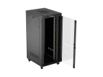 SZAFA INSTALACYJNA RACK STOJĄCA 19" 37U 800X1000 CZARNA DRZWI PRZESZKLONE LCD LANBERG (FLAT PACK) V2