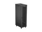 SZAFA INSTALACYJNA RACK STOJĄCA 19" 42U 600X1000 CZARNA DRZWI PERFOROWANE LCD LANBERG (FLAT PACK) V2