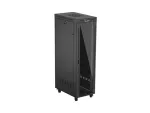 SZAFA INSTALACYJNA RACK STOJĄCA 19" 42U 600X1000 CZARNA DRZWI PRZESZKLONE LCD LANBERG (FLAT PACK) V2
