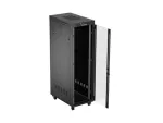SZAFA INSTALACYJNA RACK STOJĄCA 19" 42U 600X1000 CZARNA DRZWI PRZESZKLONE LCD LANBERG (FLAT PACK) V2