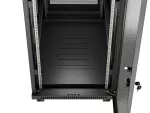 SZAFA INSTALACYJNA RACK STOJĄCA 19" 42U 600X1000 CZARNA DRZWI PRZESZKLONE LCD LANBERG (FLAT PACK) V2