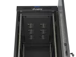 SZAFA INSTALACYJNA RACK STOJĄCA 19" 42U 600X1000 CZARNA DRZWI PRZESZKLONE LCD LANBERG (FLAT PACK) V2