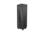 SZAFA INSTALACYJNA RACK STOJĄCA 19" 42U 600X600 CZARNA DRZWI PRZESZKLONE LCD LANBERG (FLAT PACK) V2