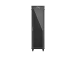 SZAFA INSTALACYJNA RACK STOJĄCA 19" 42U 600X600 CZARNA DRZWI PRZESZKLONE LCD LANBERG (FLAT PACK) V2