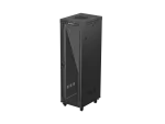 SZAFA INSTALACYJNA RACK STOJĄCA 19" 42U 600X800 CZARNA DRZWI PRZESZKLONE LCD LANBERG (FLAT PACK) V2