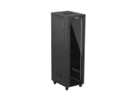 SZAFA INSTALACYJNA RACK STOJĄCA 19" 42U 600X800 CZARNA DRZWI PRZESZKLONE LCD LANBERG (FLAT PACK) V2