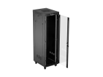SZAFA INSTALACYJNA RACK STOJĄCA 19" 42U 600X800 CZARNA DRZWI PRZESZKLONE LCD LANBERG (FLAT PACK) V2