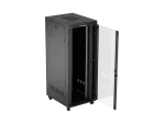 SZAFA INSTALACYJNA RACK STOJĄCA 19" 42U 800X1000 CZARNA DRZWI PRZESZKLONE LCD LANBERG (FLAT PACK) V2