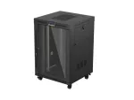 SZAFA INSTALACYJNA RACK STOJĄCA 19" 42U 800X800 CZARNA DRZWI PRZESZKLONE LCD LANBERG (FLAT PACK) V2