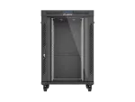 SZAFA INSTALACYJNA RACK STOJĄCA 19" 42U 800X800 CZARNA DRZWI PRZESZKLONE LCD LANBERG (FLAT PACK) V2