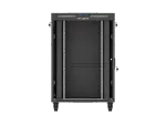 SZAFA INSTALACYJNA RACK STOJĄCA 19" 42U 800X800 CZARNA DRZWI PRZESZKLONE LCD LANBERG (FLAT PACK) V2