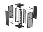 SZAFA INSTALACYJNA RACK STOJĄCA 19" 47U 800X1000 CZARNA DRZWI PERFOROWANE LCD LANBERG (FLAT PACK) V2