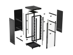 SZAFA INSTALACYJNA RACK STOJĄCA 19" 47U 800X1000 CZARNA DRZWI PRZESZKLONE LCD LANBERG (FLAT PACK) V2
