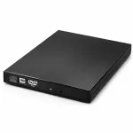 Qoltec Zewnętrzny Napęd Nagrywarka Odtwarzacz płyt CD DVD | USB 2.0 | Czarny