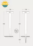 Oprawa ogrodowa Solar FIORINA Fumagalli Moduł LED z czujnikiem ruchu PIR 4000K 280lm 560 mm IP 55 czarny / tworzywo sztuczne