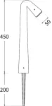 Oprawa ogrodowa STEVEN FROSTED Fumagalli G9 LED 1,7W 4000K 450 mm IP67 230V czarny / tworzywo sztuczne