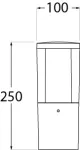 Oprawa ogrodowa CARLO CLEAR Fumagalli GU10 LED CCT 4,8W 250 mm 2700K/4000K/6500K SET IP55 230V czarny / tworzywo sztuczne