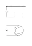 Oprawa sufitowa LIVIA 90 FROSTED Fumagalli GU10 LED CCT 4,8W 90mm 625lm 2700K/4000K SET IP55 230V czarny / tworzywo sztuczne