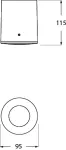 Oprawa elewacyjna FRANCA 90 FROSTED Fumagalli GU10 LED CCT 4,8W 90 mm 2700K/4000K SET IP55 230V czarny / tworzywo sztuczne