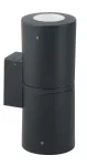 Oprawa elewacyjna FRANCA 90-2L WALL FROSTED Fumagalli GU10 LED CCT 2x4,8W 240 mm 2700K/4000K SET IP55 góra/dół 230V czarny / tworzywo sztuczne