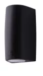 Oprawa elewacyjna MARTA 90-1L FROSTED Fumagalli GU10 LED CCT 4,8W 170 mm 2700K/4000K SET IP55 230V czarny / tworzywo sztuczne