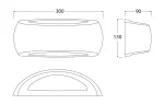 Oprawa elewacyjna FRANCY OPAL Fumagalli E27 A60 LED CCT 8,5W 300 mm 2700K/4000K/6500K SET IP66 góra/dół 230V czarny / tworzywo sztuczne