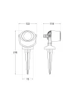 Reflektor ogrodowy wbijany MINITOMMY SPIKE FROSTED Fumagalli GU10 LED CCT 4,8W 2700K/4000K SET IP66 230V czarny / tworzywo sztuczne