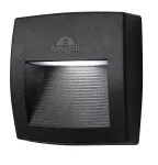 Oprawa elewacyjna LORENZA 150 CLEAR Fumagalli R7S LED CCT 3,5W 150 mm 2700K/4000K/6500K SET IP55 230V czarny / tworzywo sztuczne
