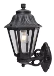 Oprawa elewacyjna kinkiet BISSO/ANNA CLEAR Fumagalli E27 wys.450 mm, szer.275 mm IP55 230V czarny / tworzywo sztuczne