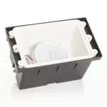 Oprawa elewacyjna podtynkowa LETI 200 HS OPAL Fumagalli GX53 LED CCT 3W 3000K/4000K/6500K SET wys.113 mm, szer.188 mm IP66 230V czarny / tworzywo sztuczne