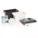 Oprawa elewacyjna podtynkowa LETI 200 VP OPAL Fumagalli GX53 LED CCT 3W 3000K/4000K/6500K SET wys.188 mm, szer.113 mm IP66 230V czarny / tworzywo sztuczne