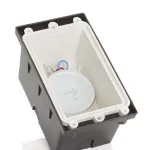 Oprawa elewacyjna podtynkowa LETI 200 VP OPAL Fumagalli GX53 LED CCT 3W 3000K/4000K/6500K SET wys.188 mm, szer.113 mm IP66 230V czarny / tworzywo sztuczne