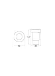Oprawa najazdowa CECI 90 FROSTED Fumagalli GU10 LED CCT CCT 4,8W średnica 92 mm 2700K/4000K SET IP67 230V czarny / tworzywo sztuczne