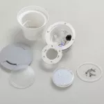 Oprawa najazdowa CECI 120 3L GREY FROSTED Fumagalli GX53 LED CCT 3W średnica 120 mm 3000K/4000K/6500K IP67 szary / tworzywo sztuczne