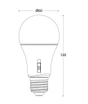 Źródło światła Fumagalli LED CCT E27 A60 11W 2700K/4000K/6500K mleczna 230V biały / tworzywo sztuczne