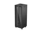 SZAFA INSTALACYJNA RACK STOJĄCA 19" 42U 800X800 CZARNA DRZWI PRZESZKLONE LCD LANBERG (FLAT PACK) V2