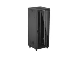 SZAFA INSTALACYJNA RACK STOJĄCA 19" 42U 800X800 CZARNA DRZWI PRZESZKLONE LCD LANBERG (FLAT PACK) V2