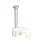 Uchwyt kablowy z gwoździem FLOP-5/3, 5x3mm, OMYp 2x0,5 (100szt.) biały