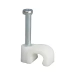 Uchwyt kablowy z gwoździem FLOP-5/4, 5x4mm, SMYp 2x0,75 (100szt.) biały
