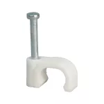 Uchwyt kablowy z gwoździem FLOP-8/6, 8x6mm, YDYp 2x2,5 (100szt.) biały